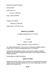 Predlog za izvršbo na podlagi izvršilnega naslova na dolžnikovo plačo - Obrazec je namenjen upniku, ki želi od dolžnika doseči plačilo denarne terjatve na podlagi sklepa o izvršbi. Sklep o izvršbi izda krajevno pristojno okrajno sodišče na podlagi predloga za izvršbo. Postopek temelji na Zakonu o izvršbi in zavarovanju.